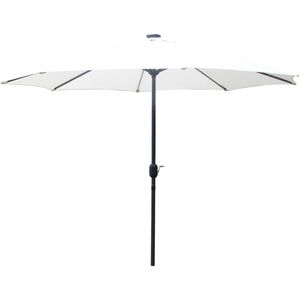 Concept-U - Rechts ronde led parasol Ø 3 m ecru MANAROLA