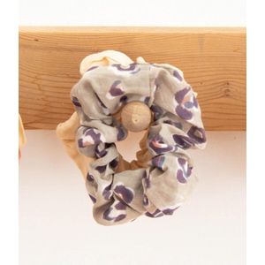 Bindi Atelier Scrunchie Haarelastiek Boho Bengal Tilleul 2stuks