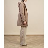 POMPIDOU FLOTTE - Halflange Parka - Beige - Polyester - Gevoerd in Fleece