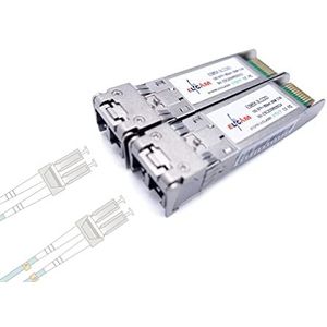Elfcam - 10 GB SFP+ Glasvezeltransceiver Module - 2 Stuks - LC/UPC DM-aansluiting - 850nm DDM 300M
