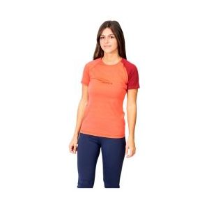 maillot manches courtes femme ayaq biafo merinos salmon orange s