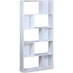 en.casa] Boekenkast vre open kast staand rek 108x80x30 cm zwart