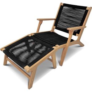 sweeek - Relaxstoel met voetenbank, cuzco, 66,5x81x71cm