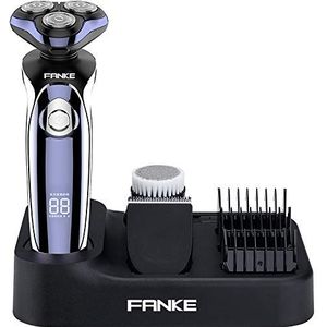 Elektrisch 4D-scheerapparaat voor heren, waterdicht, met draaibare koppen, oplaadbaar via USB