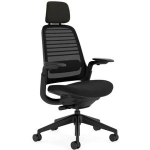 Steelcase Series 1 Ergonomische Bureaustoel met LiveBack Lendensteun, 4D Armleggers, Verstelbare Hoofdsteun Onyx Schwarz