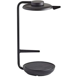 Steelcase Eclipse Led-bureaulamp, dimbaar, matzwart, met houder voor mobiele telefoon en spiegel, koperkleurig