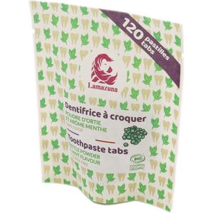 lamazuna Tandenpoets tabletten brandnetel & munt zonder fluoride 120 st