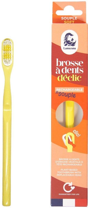 Lamazuna - Tandenborstel - Soft - Mimosa Geel - 1 Stuk