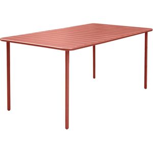 sweeek - Metalen tuintafel 6-8 zitplaatsen, amelia 160x90xh725cm