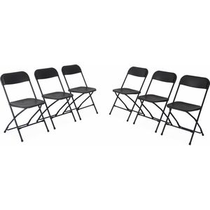 sweeek - Opvouwbare feeststoelen - fiesta - 6 plastic en metalen bijzetstoelen
