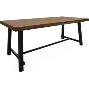 sweeek - Tafel van hout en metaal, 190cm, 6-8 zitplaatsen
