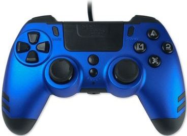 Steelplay - Slim Pack - Bedrade Controller - Blauw - Compatibel met PS4 en PC