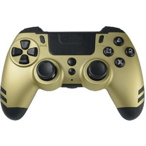 Steelplay - Slim Pack - Draadloze Controller - Goud - Compatibel met PS4 en PC