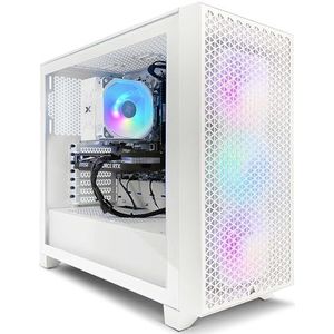 CORSAIR - Gaming PC iCUE AMD 4060 White - MSI GeForce RTX 4060 8 GB - Corsair 3000D Airflow RGB White behuizing - moederbord ASUS A520M-A CSM - Corsair Vengeance 2X8GB DDR4 3600 - SSD 1 TB - Windows