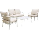 sweeek - Metalen loungeset, 4 zits