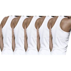 Haltertops - Wit - 100% Katoen - 5 Stuks