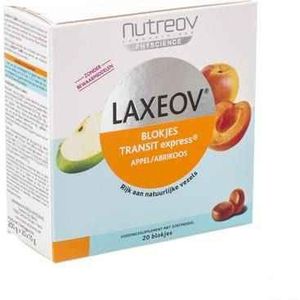 Laxeov - Appel-Perzik Transit Cubes - Voedingssupplement - 200g - Vezels