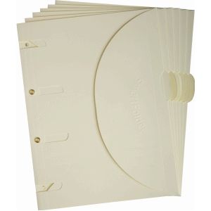 Dokumentenmappe TARIFOLD Smartfolder, Format A4, für bis zu 80 Blatt, Karton, cremefarben, 6 Stück