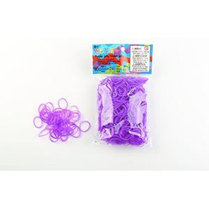 Rainbow Loom haarelastiekjes violet jelly
