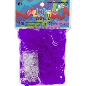 Rainbow Loom Elastiekjes - Rubber Bands Lila - 600 stuks