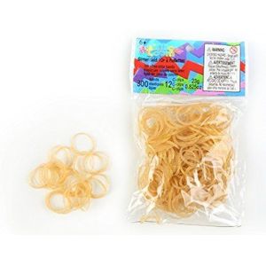 Elastieken Rainbow Loom Dore met pailletten