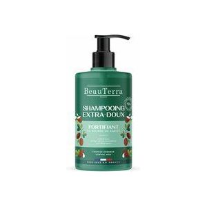 BeauTerra - Extra milde shampoo, versterkend, 750 ml – voor beschadigd en broos haar – zonder siliconen – recyclebaar – gemaakt in Frankrijk – groot formaat