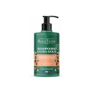 BeauTerra - Extra zachte shampoo, repareerbaar, 750 ml – voor droog en broos haar – zonder siliconen – recyclebaar – gemaakt in Frankrijk – groot formaat