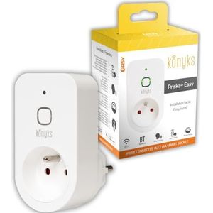 Konyks Priska+ Easy WiFi+BT 16A Smart stopcontact met teller, wit