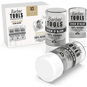 BARBER TOOLS – Deodorantsticks 60 g – Alaunsteen – 100% natuurlijk – zonder parabenen en aluminiumchloorhydraat / effectief tegen scheersneden – BARBER TOOLS
