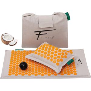 Acupressuurmat - Katoen - Kokosvezel - Inclusief Nekkussen