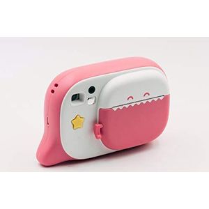 Creacam Roze Kids Digitale Instant Print Camera met 12 x Vilt Pennen, Childrens Scrapbook Album, 3 Tape Rolls