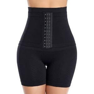Women Shaper Trainer High Waist Body Panties Tummy Belly Control Slimming Shapewear Girdle Underwear Double Panty XS-5XL(Color:Black,Size:XS)
