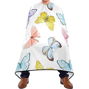 Hairdressing Gown Kleurrijke Vlinders Scheren Bib Lichtgewicht Haar Snijden Cape Gemakkelijk Schoon Haar Snijden Schort Voor Haircut Kids Salon 140 x 168 cm