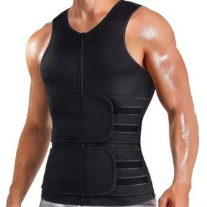 Mens Waist Trainer Tank Tops Shapewear Slimming Body Shaper Compression Shirt Underwear Weight Loss Workout Sweat Vest Sauna Suit(Size:XL)