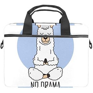 Leuke Alpaca Lama Do Yoga Dier Laptop Schouder Messenger Bag Crossbody Aktetas Messenger Sleeve voor 13 13.3 14.5 Inch Laptop Tablet Beschermen Tote Bag Case, Meerkleurig, 11x14.5x1.2in /28x36.8x3 cm