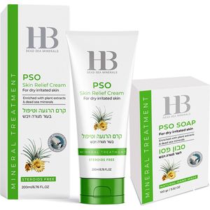 Psoriasis Set - Crème en Zeep - Hypo-allergeen - Voor Diepe Hydratatie en Kalmerende Verzorging