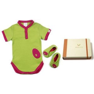 Pandi Panda Baby Meisjes Outfit Roze Fuchsia Roze 3 tot 6 Maanden