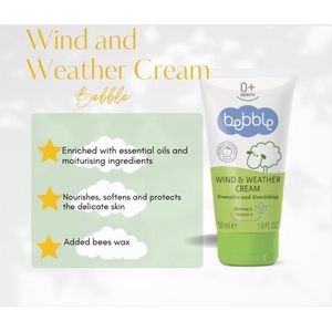 Bebble Wind & Weather cream Beschermende Huidcrème voor Kinderen vanaf Geboorte 50 ml