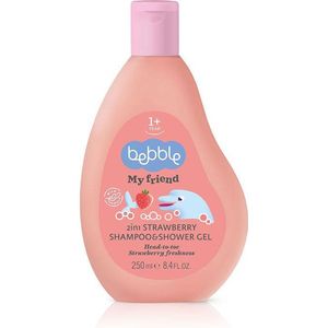 Baby & Kind - Shampoo & Douchegel Aardbei -  2 in 1 - 250 ml