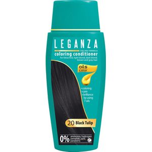 Leganza Coloring Conditioner Black Tulip - Zwart - 100% Natuurlijke Oliën - 0% Waterstofperoxide / PPD / Ammoniak - 150ml