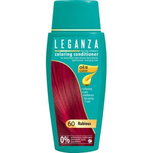 Leganza Coloring Conditioner Rubious - Ruby Rood - 100% Natuurlijke Oliën - 0% Waterstofperoxide / PPD / Ammoniak - 150ml