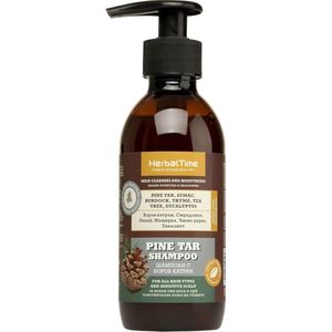 Herbal Time Dennenhars Shampoo - Intens Verlichtend bij Eczeem/Psoriasis/Roos/Jeuk/Gevoelige Hoofdhuid - 240ML