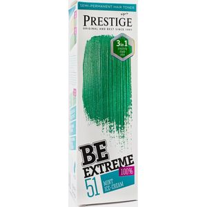 Prestige BeExtreme Mint Ice-Cream - Haarverf Groen - Semi-Permanente Haarkleuring - Zonder Ammoniak/Peroxide/PPD/Parabenen