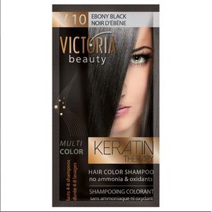 Victoria Beauty - Color Shampoo - Ebbenhout Zwart - 6 x 40 ml