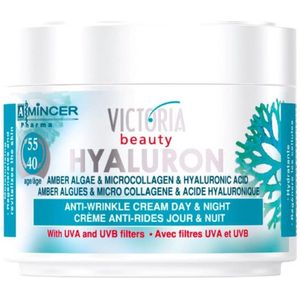 Victoria Beauty - Hyaluron gezichtscreme 50 ml met amberalgen en microcollageen 40 - 55 jaar