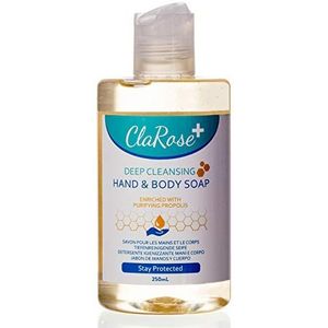 ClaRose Vloeibare zeep voor handen en lichaam, verrijkt met pure propolis, 250 ml