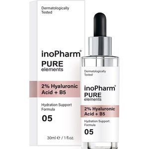 InoPharm Pure Elements 05 - Hydraterend Serum met 2% Hyaluronzuur en Vitamine B5 - 30ML