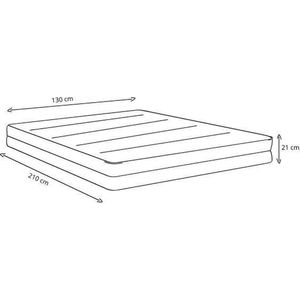 MAH - Pocketvering matras met koudschuim - 130 x 210 x 21 cm - Medium