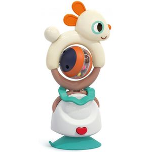 Moni Baby rammelaar 2-in-1 speelgoed voor kinderstoel, zuignap, 6 maanden, kleur: beige