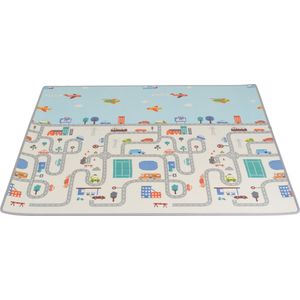 Moni Toys - City XXL Speelmat - Oprolbaar - Waterdicht - 200 x 180 cm